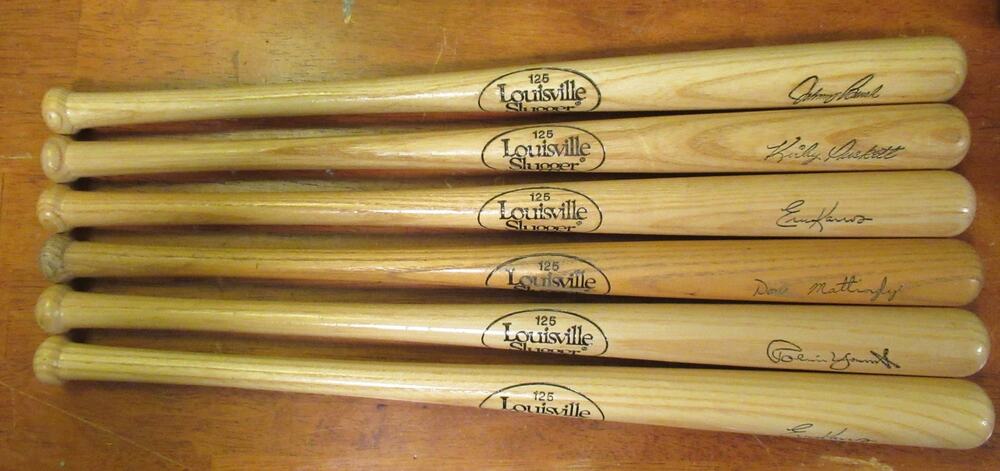 Vintage Louisville Slugger 6 Mini Bats